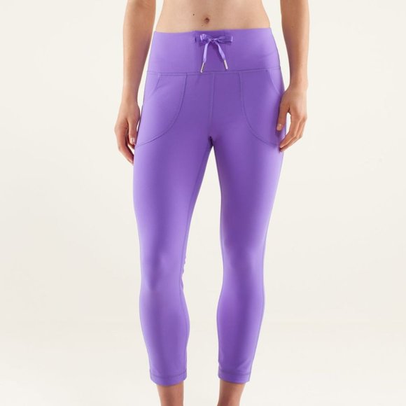 lululemon athletica Pants - Lululemon Power Purple Skinny Will Crops Sz 8